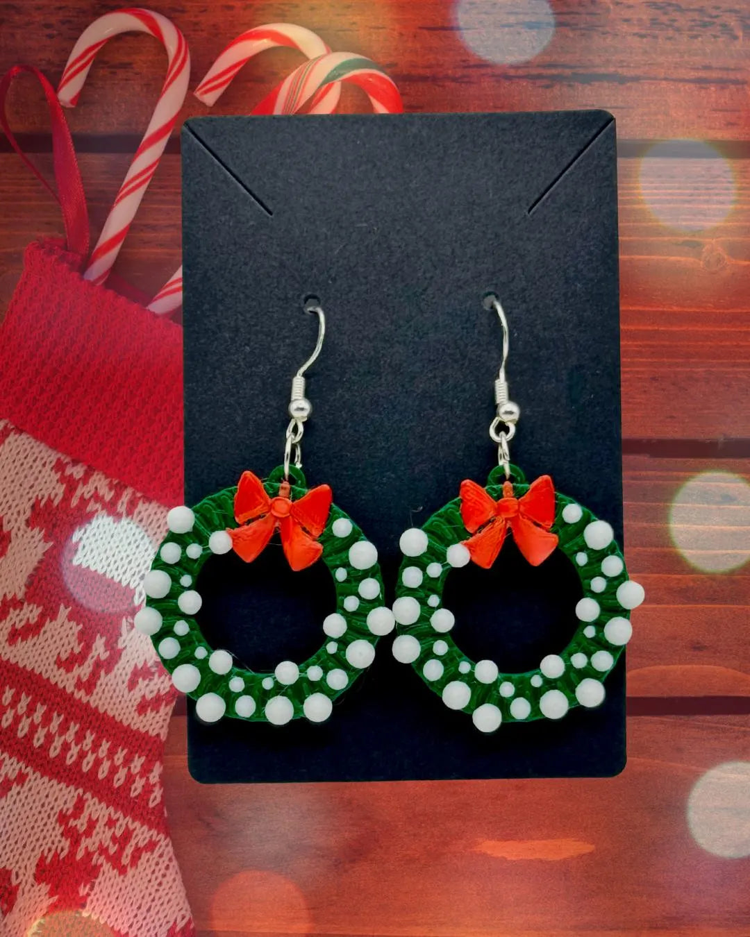 Christmas Wreath Earrings