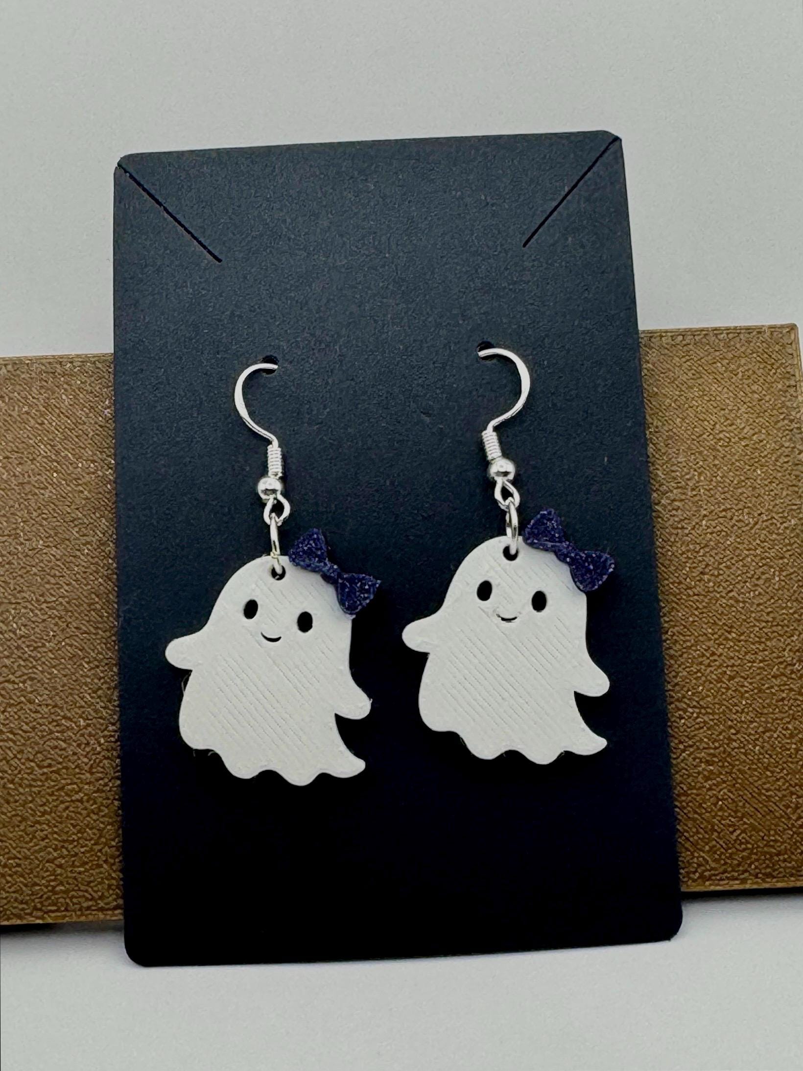 Cute Ghosts with Bows Earrings