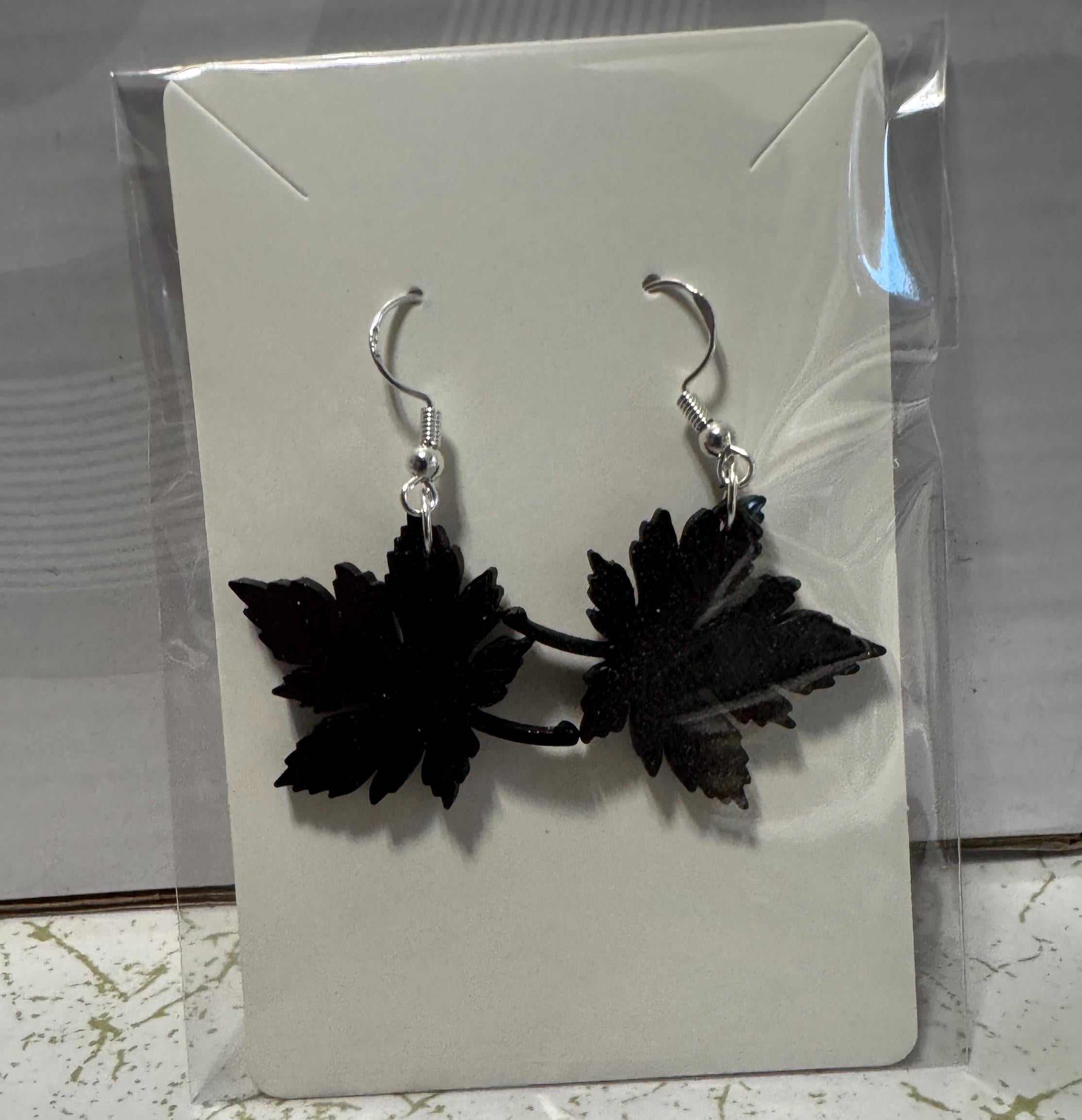 Fall Leaf Earrings (orange or black)