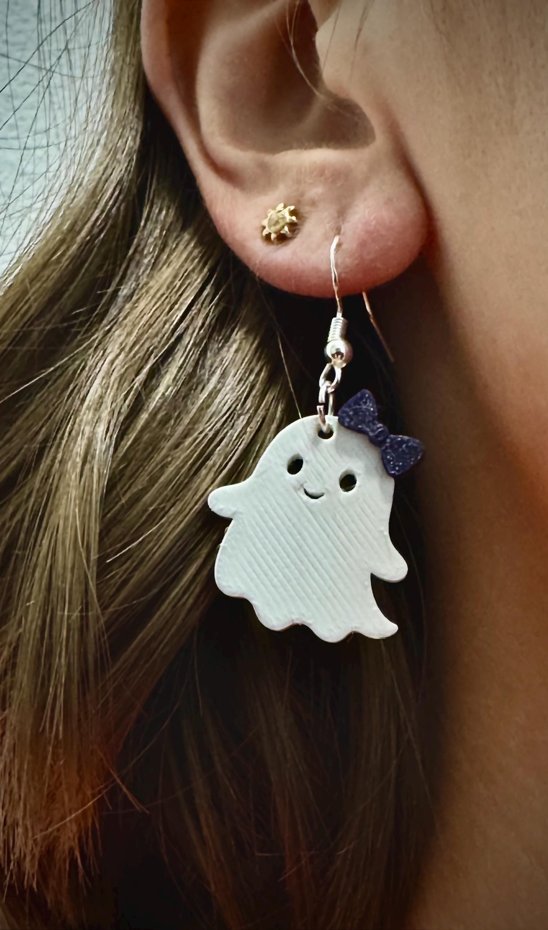 Cute Ghosts with Bows Earrings