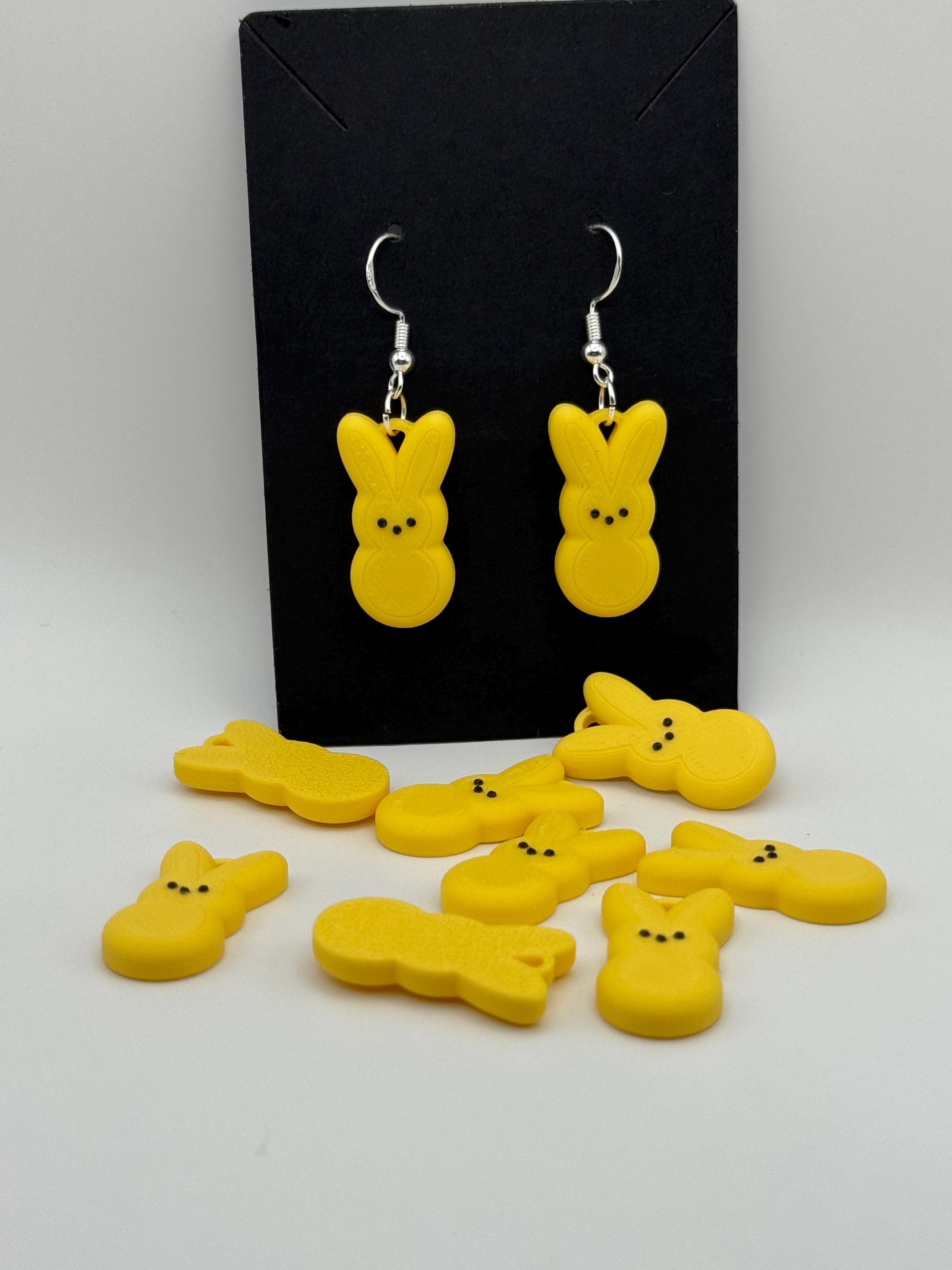 Sweet Peep Bunny Dangle and Drop Earrings