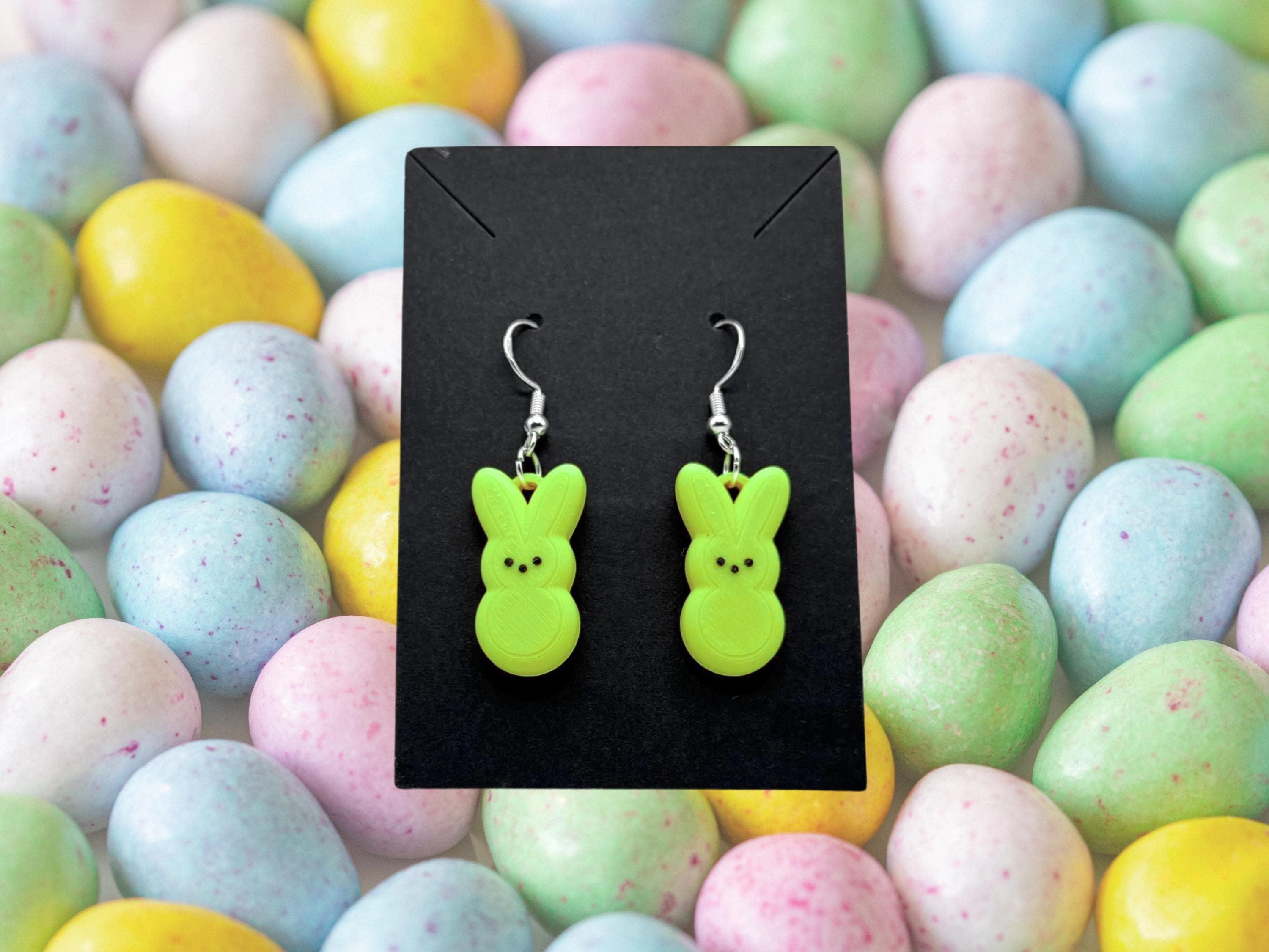 Sweet Peep Bunny Dangle and Drop Earrings